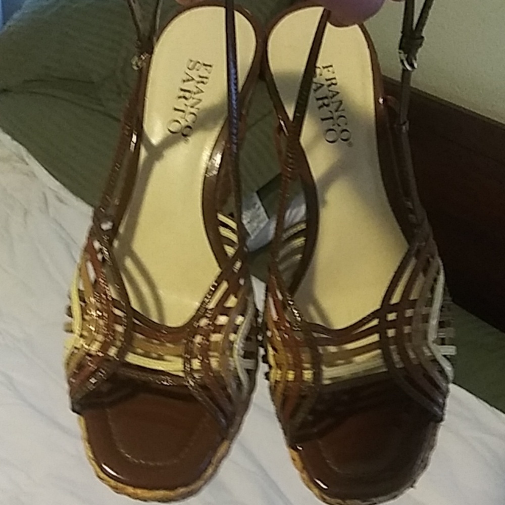 FRANK SARTO MULTI COLOR WEDGES